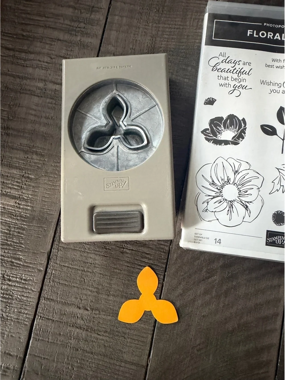 Stampin’ Up Floral Essence stamp set with Perennial Flower shape punch